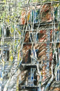 Apartamenti Romano--coloured pencil on paper 10x7