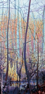 Boisé Marécageux--oil on canvas 40x20