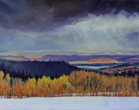 Cracks in the Cloud--oil in linen 16x20