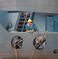 La Casque Jaune, Écluse Ste-Catherine--oil on canvas 16x16
