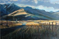 Late Summer Late Afternoon--acrylic on linen 16x24