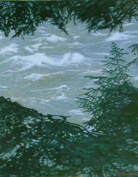 Le Grand Dégel, La Rivière Rouge--acrylic on linen 24x16