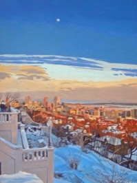 Moon Over Montreal--oil on canvas 24x18