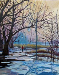 Parc des Rapides--acrylic on linen 16x20
