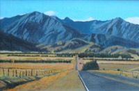 Road to the Mountains--acrylic on linen 12x18