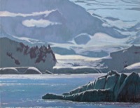 The Well-Weathered Iceberg--acrylic on canvas 22x28