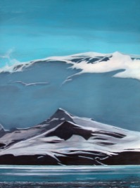Two Peaks--acrylic on canvas 40x30